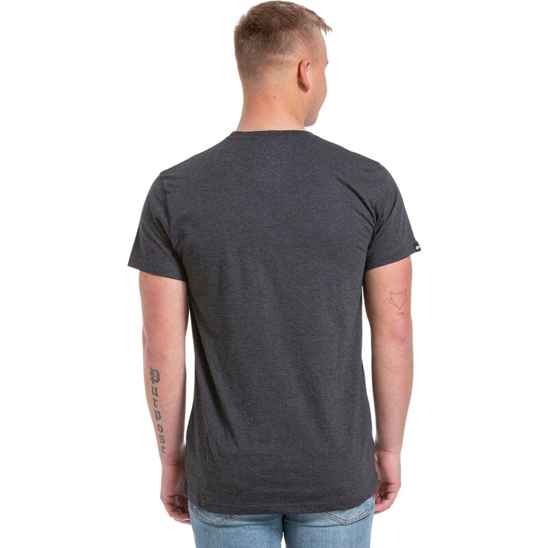 Pánské tričko Meatfly Logobox tmavě šedá