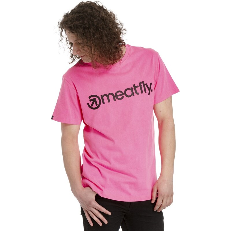Pánské tričko Meatfly MF Logo růžová