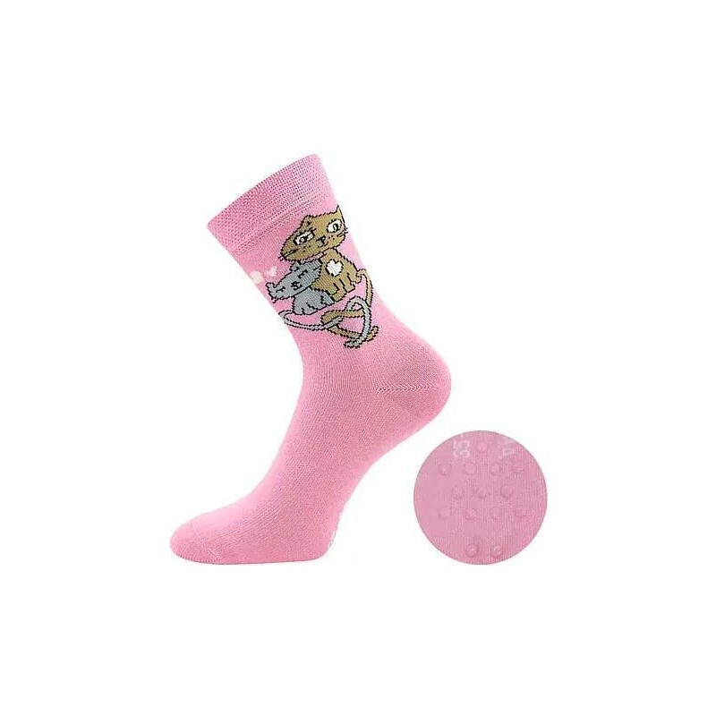 Boma FILIP 05 ABS protiskluzové dětské ponožky - PINK mix holka 25-29