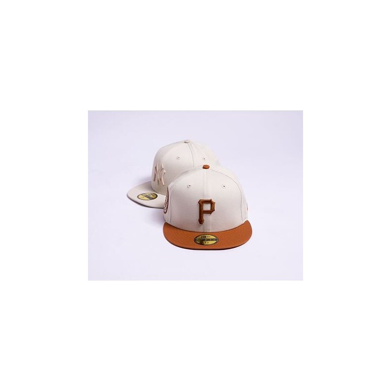 Kšiltovka New Era 59FIFTY MLB White Crown Pittsburgh Pirates Cooperstown Off White / Caramel Brown