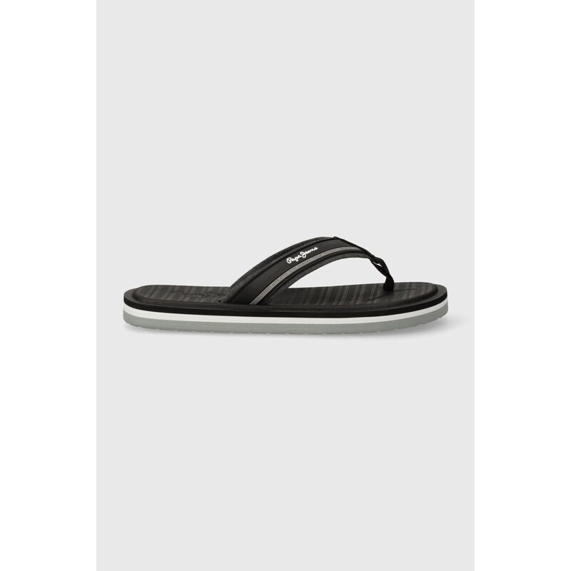 Žabky Pepe Jeans PMS70156 pánské, černá barva, WEST BASIC