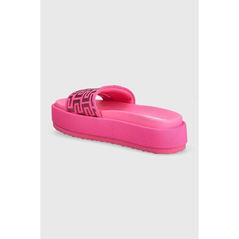 Pantofle Steve Madden Kora dámské, růžová barva, na platformě, SM11003018