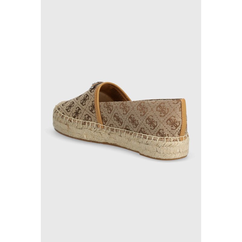 Espadrilky Guess JOLANDE hnědá barva, FLGJDE FAL14