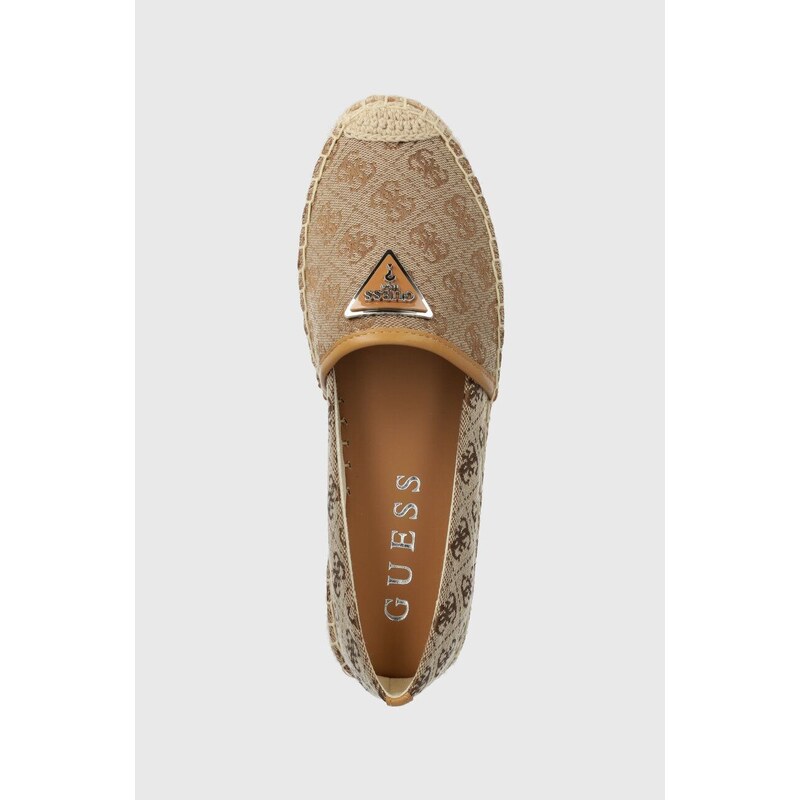 Espadrilky Guess JOLANDE hnědá barva, FLGJDE FAL14