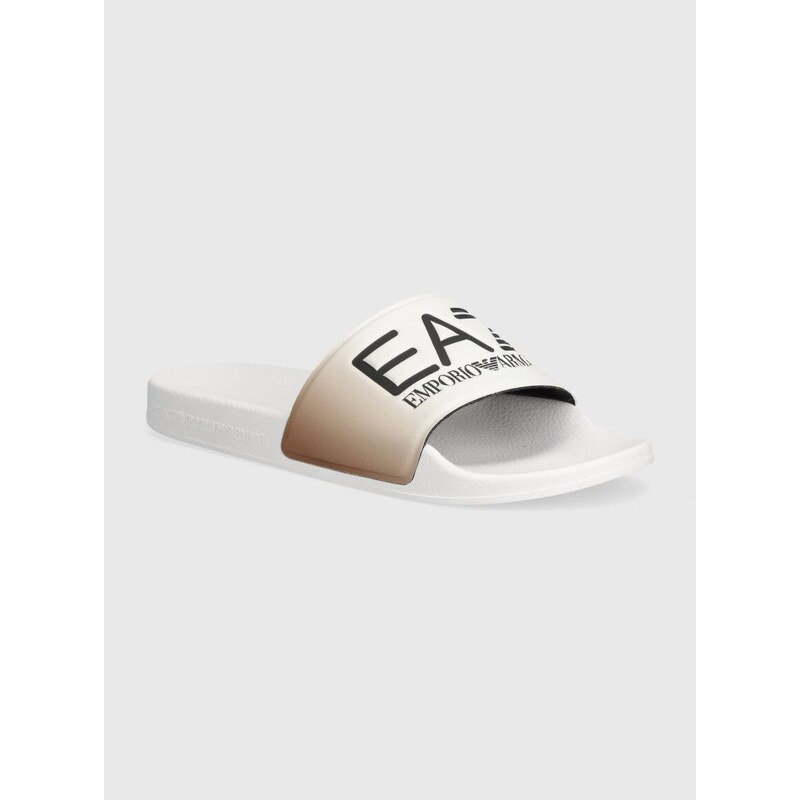 Pantofle EA7 Emporio Armani dámské, bílá barva
