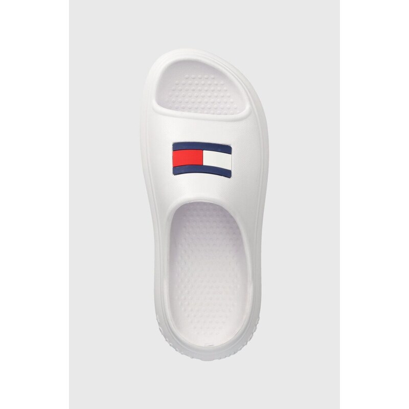 Pantofle Tommy Hilfiger bílá barva