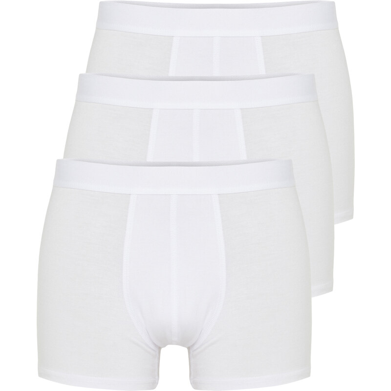 Trendyol White Premium Bamboo Blend 3-Pack Basic Boxer