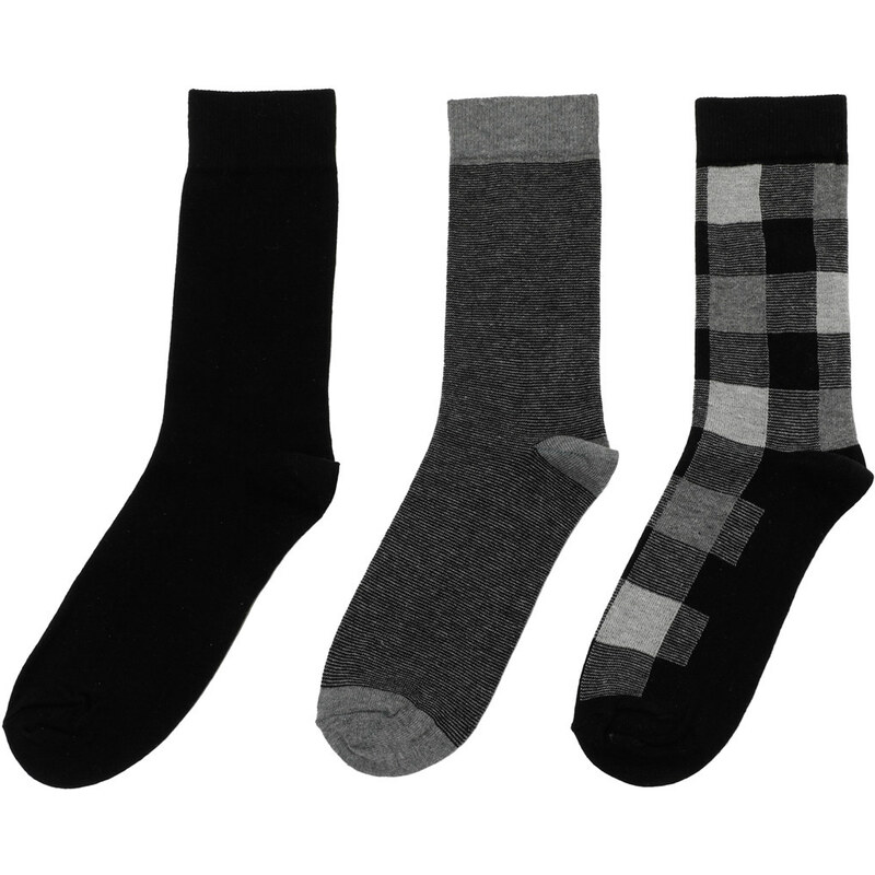 Polaris SQUARE 3 LU SKT-M 3PR Men's Black Socket Socks