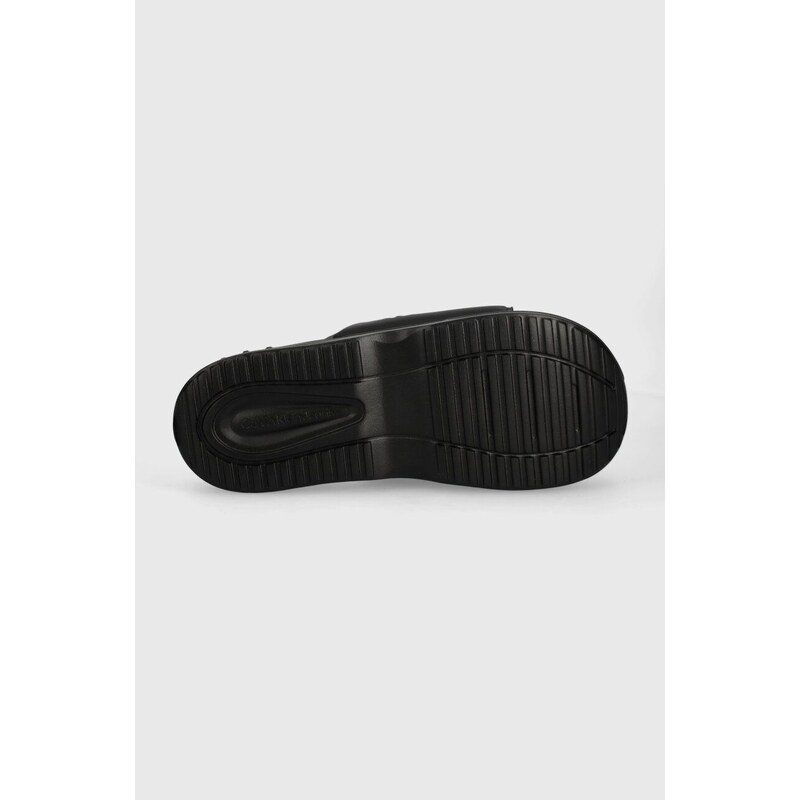 Pantofle Calvin Klein Jeans CHUNKY COMF SLIDE MINIMAL RAW pánské, černá barva, YM0YM00956