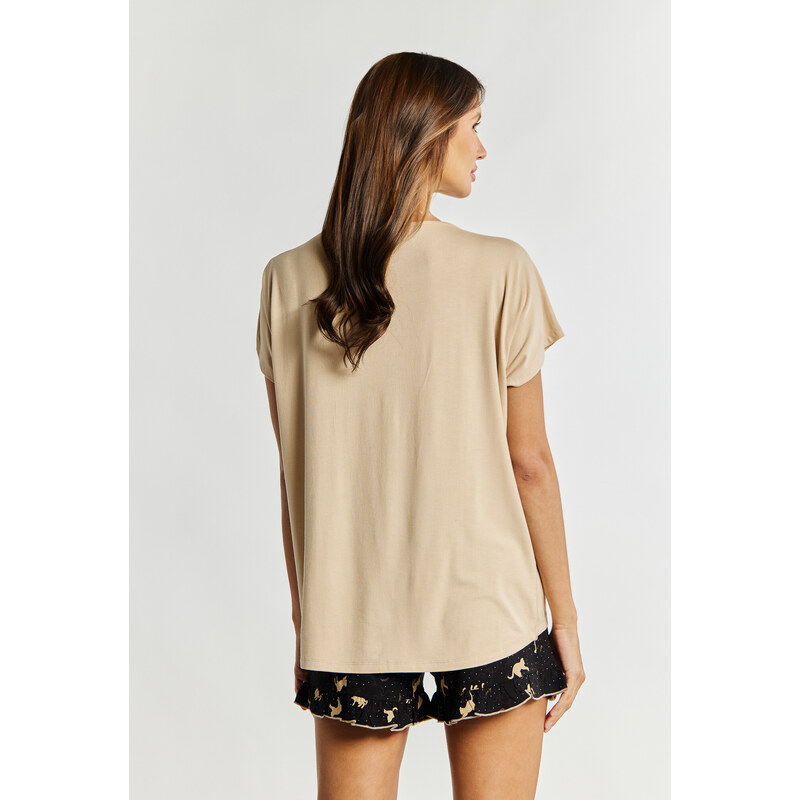 Volné pyžamo Monnari Pyjama Top Beige