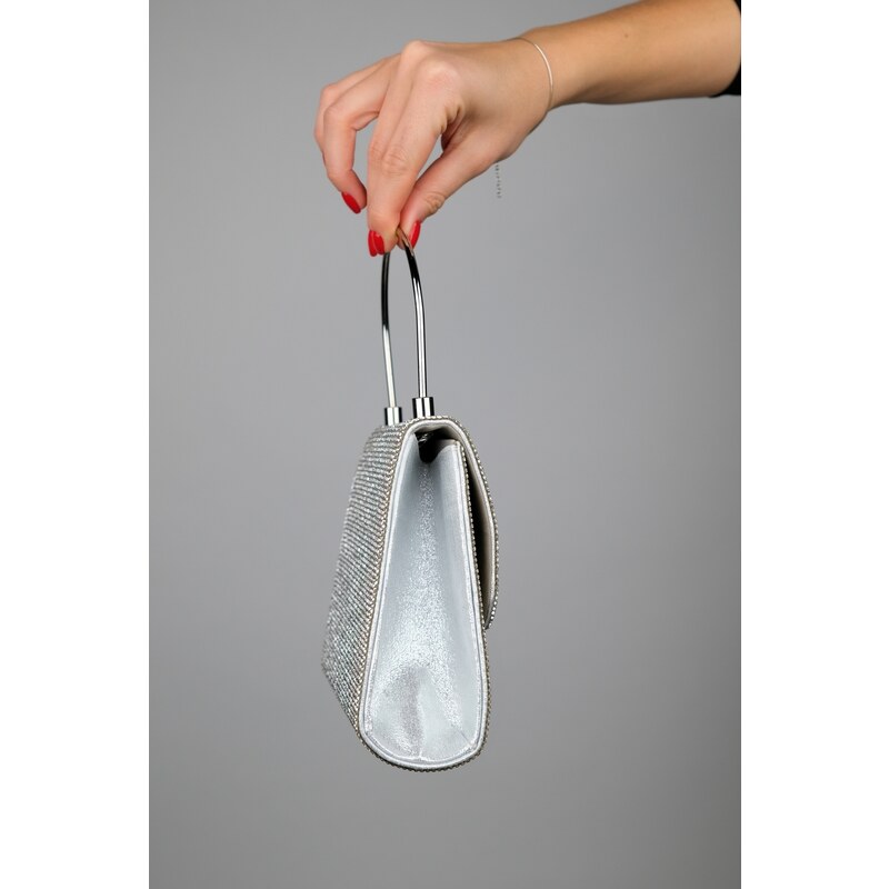 LuviShoes LAMA Women's Silver Stone Handbag