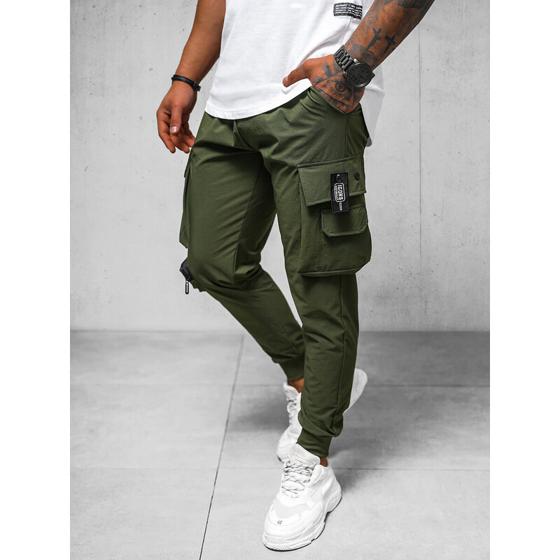 Pánské Chino Kalhoty Khaki OZONEE O/PS5520