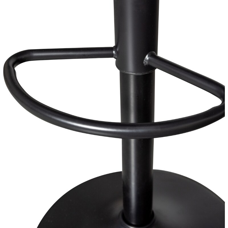 Hoorns Černá kovová barová židle Newton 61-81 cm