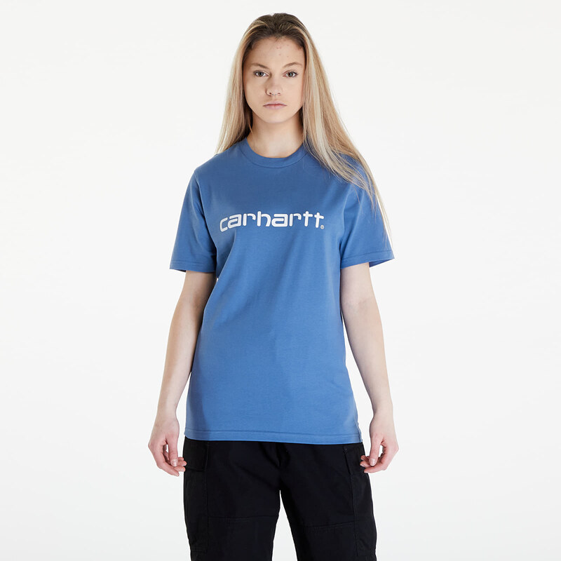 Pánské tričko Carhartt WIP Short Sleeve Script T-Shirt UNISEX Sorrent/ White