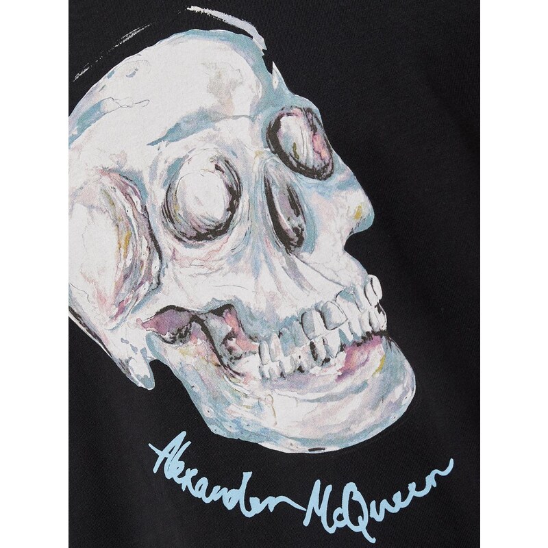 ALEXANDER MCQUEEN Skull Black tričko