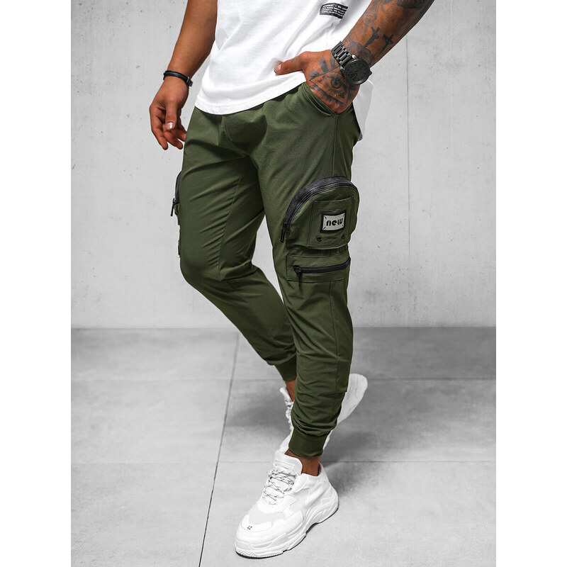 Pánské Chino Kalhoty Khaki OZONEE O/PS5501