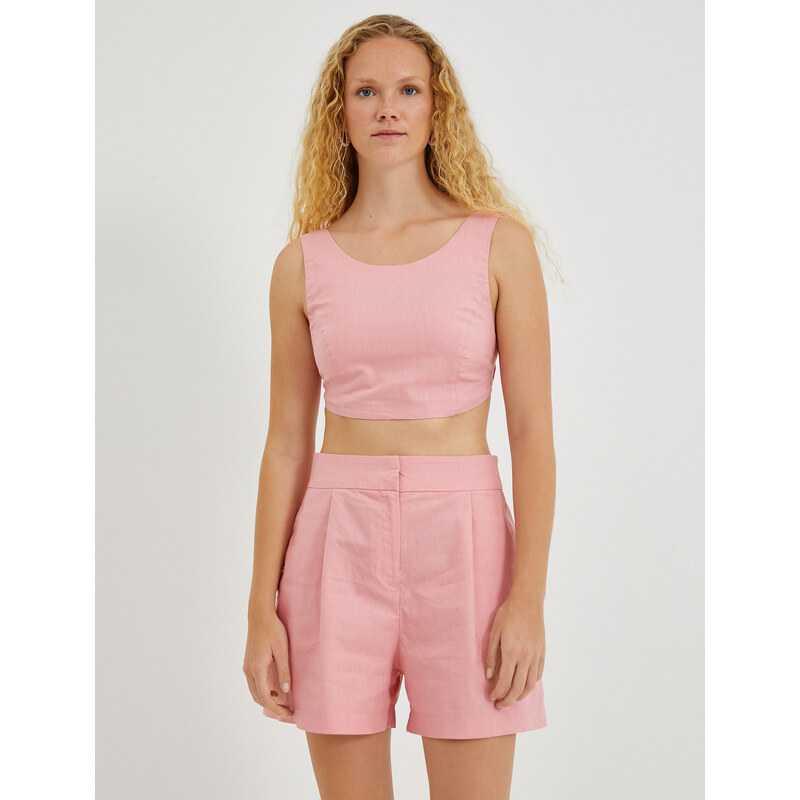 Koton Linen Crop Singlet