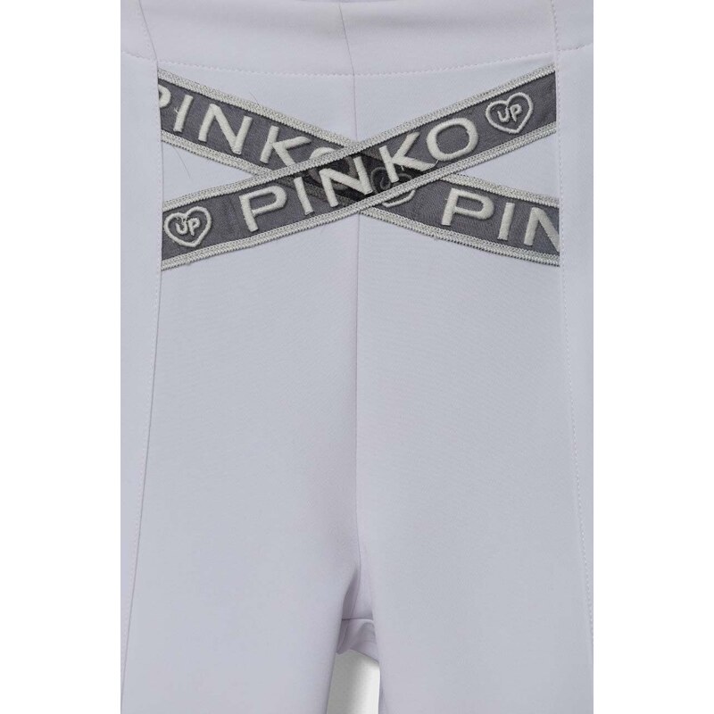 Dětské kalhoty Pinko Up bílá barva, s aplikací