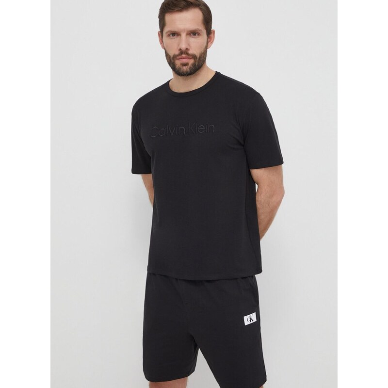 Tričko Calvin Klein Underwear černá barva, s aplikací