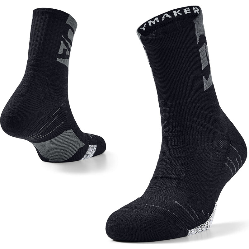 Pánské ponožky Under Armour Playmaker Mid-Crew Black