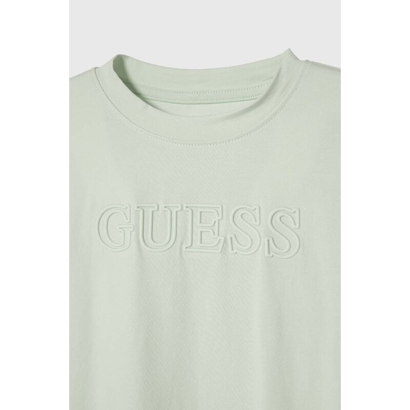 Dětské tričko Guess tmavomodrá barva, s aplikací