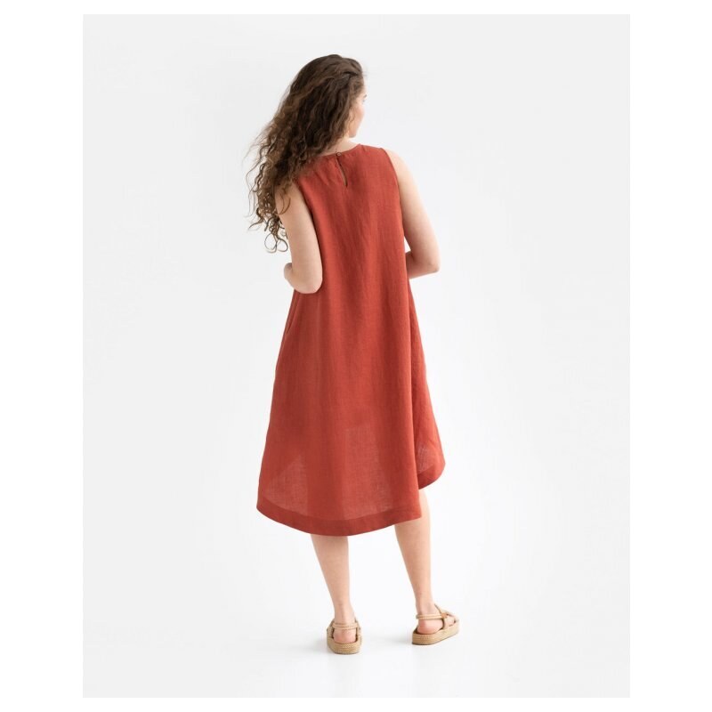 Magic Linen Lněné šaty Toscana Clay Velikost: S