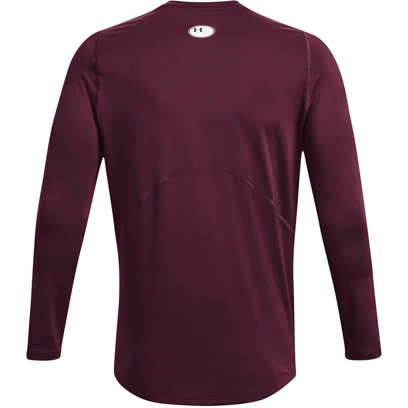 Pánské tričko Under Armour Hg Armour Fitted Ls Dark Maroon