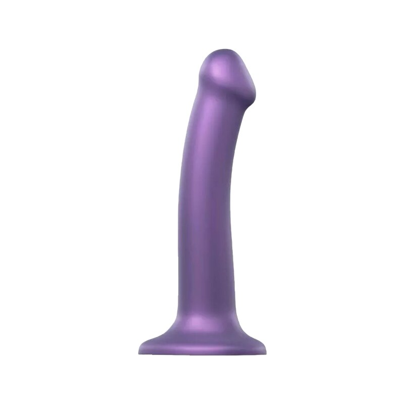 Strap on me Metallic Shine M skin friendly dildo medium, purple