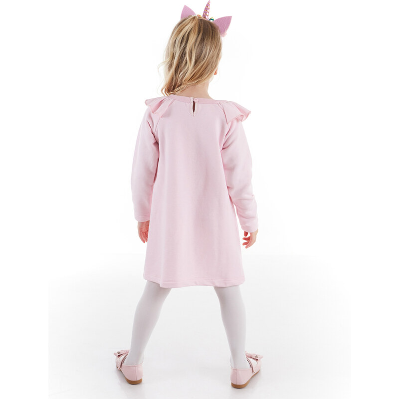 Denokids Cowcorn Unicorn Thick Pink Girls' Dress