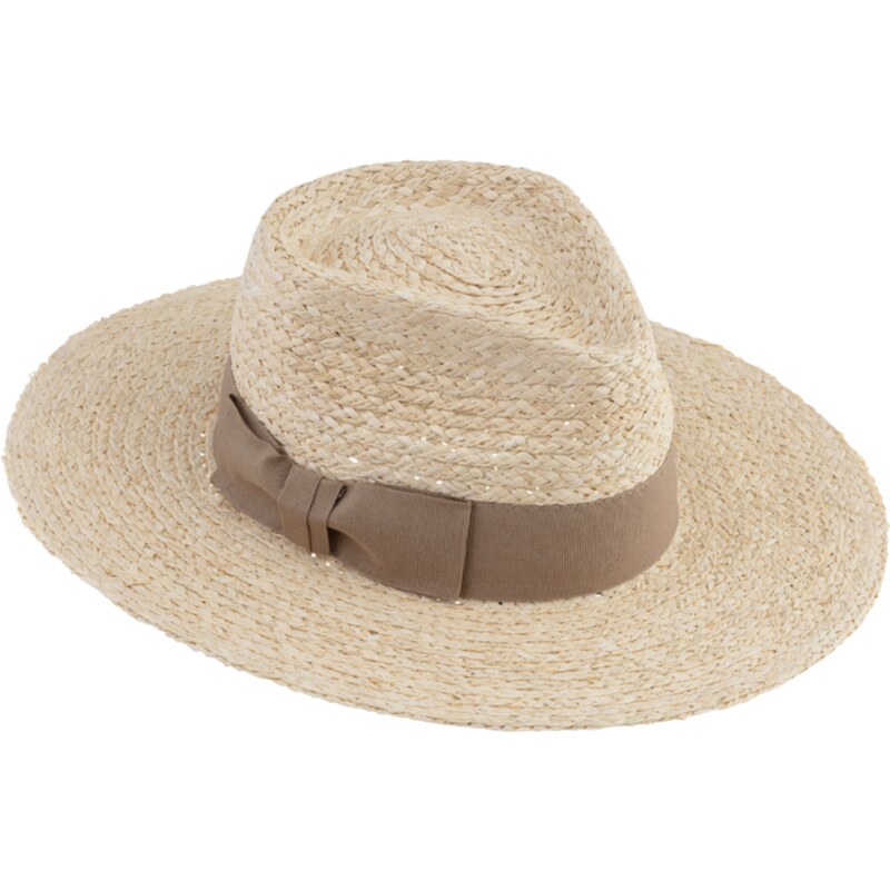 Dámský letní Natur Fedora klobouk - 100% slaměný klobouk od Fiebig