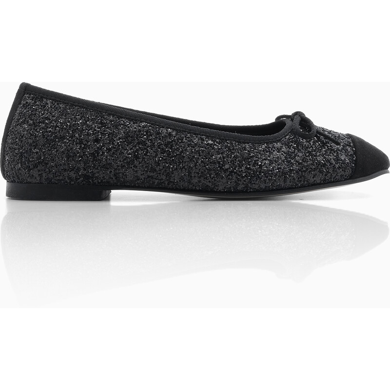 Marjin Women's Bow Ballet Flats Fanbe Black