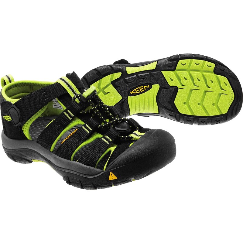 Dětské sandály Keen Newport H2 JR Black/Lime Green