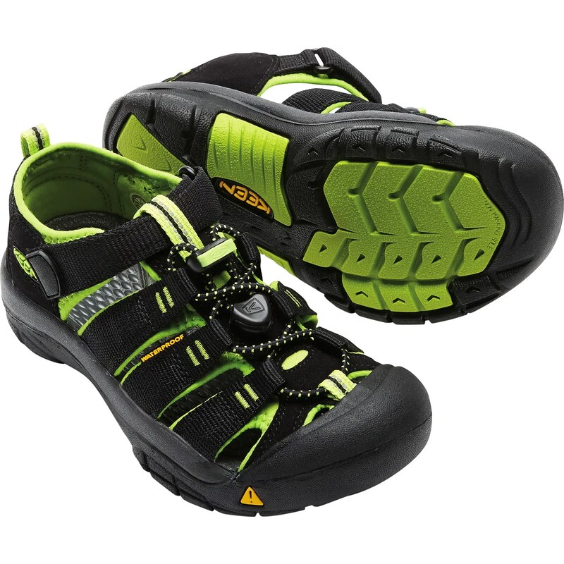 Dětské sandály Keen Newport H2 JR Black/Lime Green