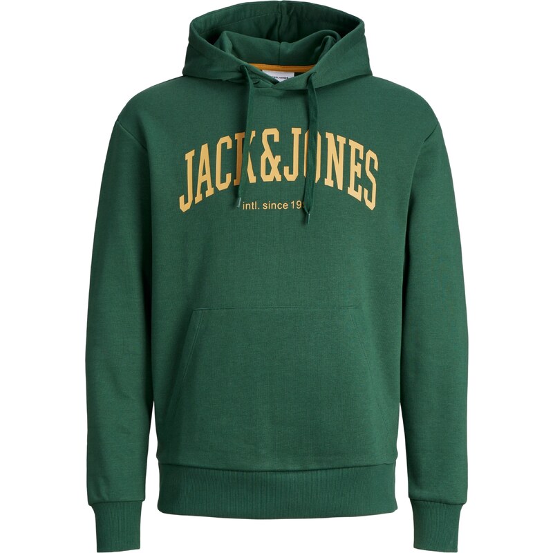 JACK & JONES Mikina JJEJosh žlutá / tmavě zelená