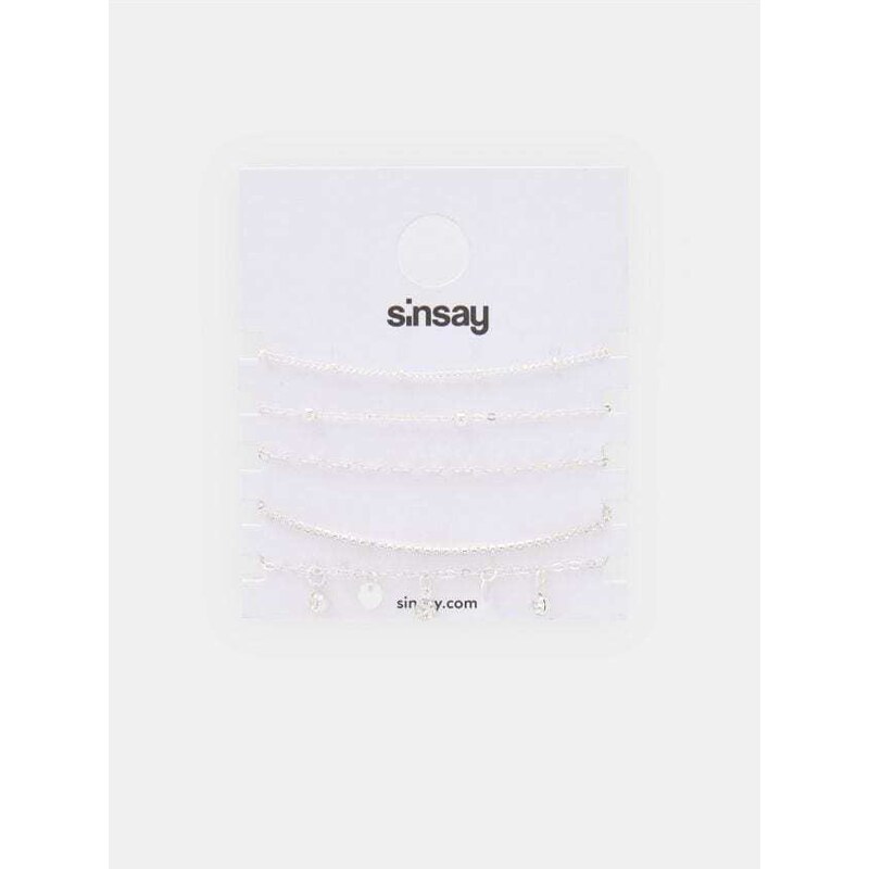 Sinsay - Sada 5 náramků - sříbrná
