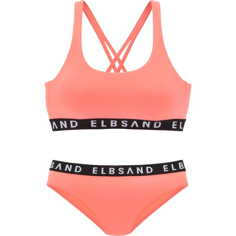 Elbsand Bikiny korálová / černá / bílá