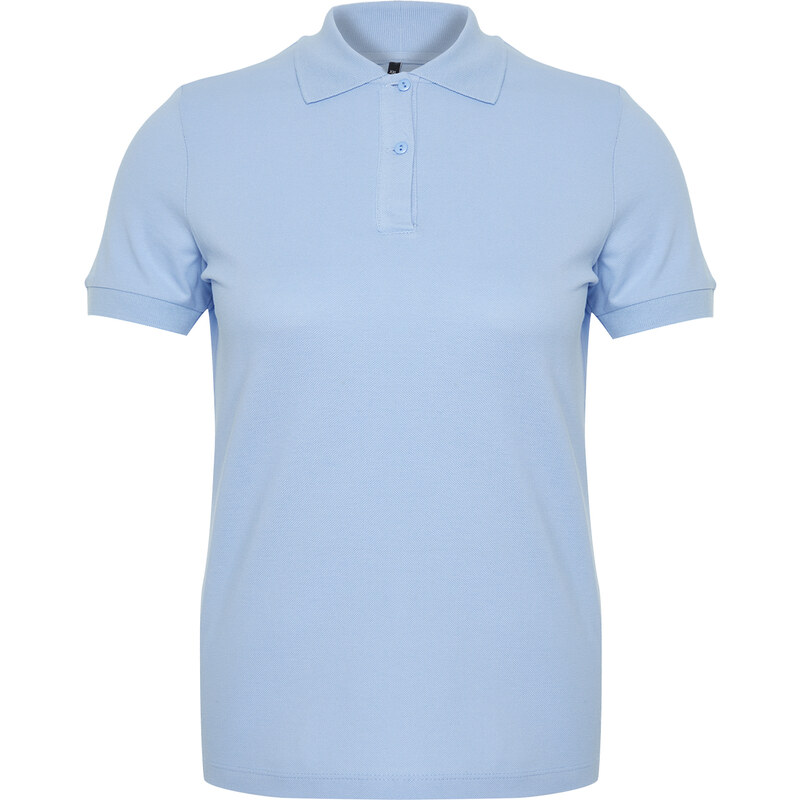 Trendyol Curve Light Blue Polo Neck T-shirt