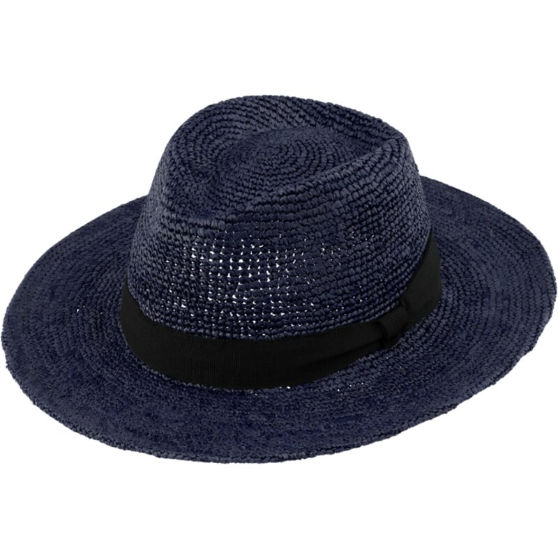 Fiebig Fedora Raffia - slaměný modrý klobouk - Bestseller