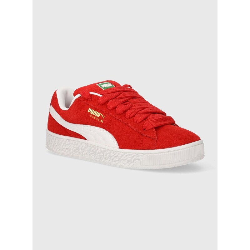 Kožené sneakers boty Puma Suede XL červená barva, 395205