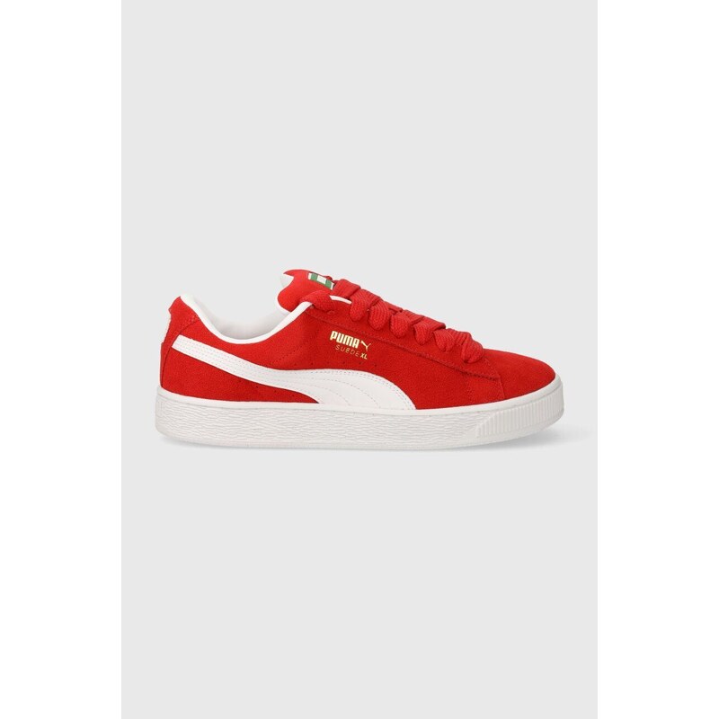 Kožené sneakers boty Puma Suede XL červená barva, 395205