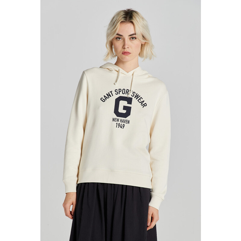 MIKINA GANT REG LOGO HOODIE CREAM 90826142