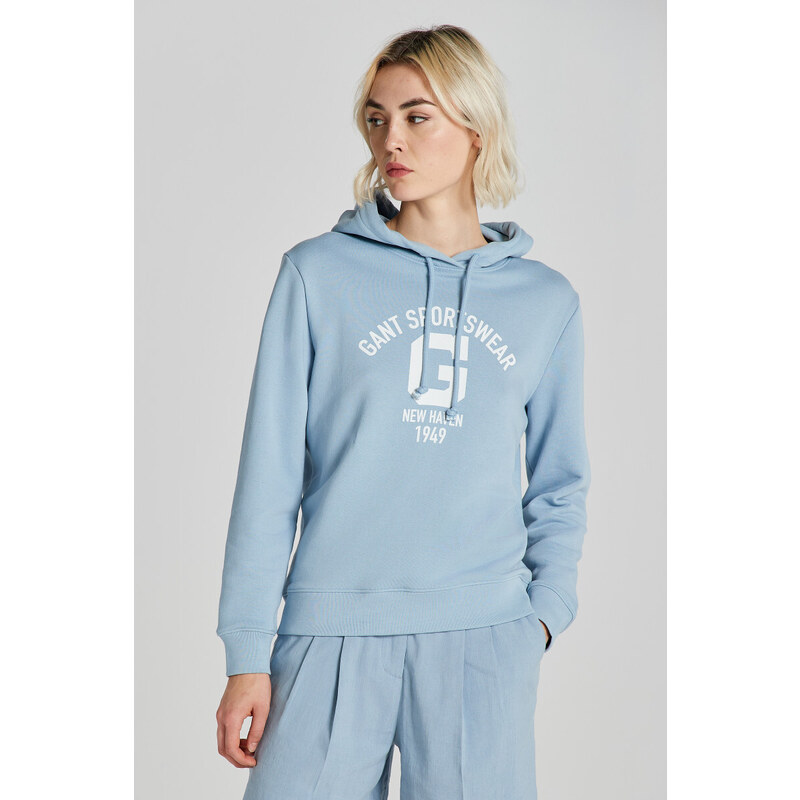 MIKINA GANT REG LOGO HOODIE DOVE BLUE 90826143