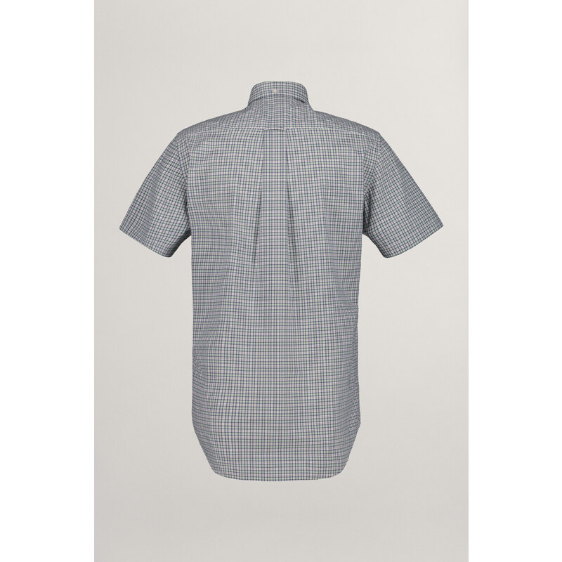 KOŠILE GANT REG POPLIN MICROCHECK SS SHIRT zelená M