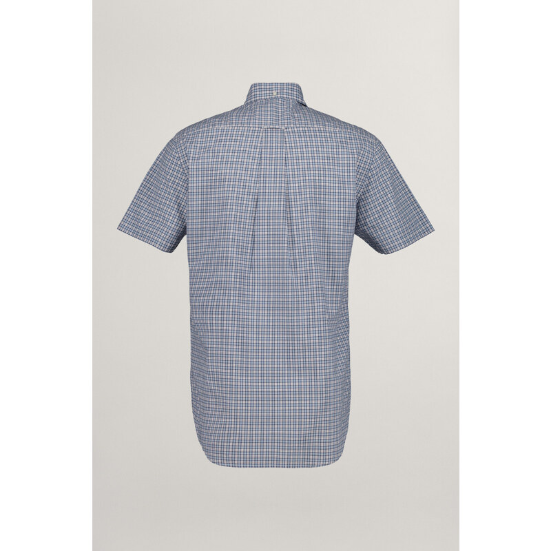 KOŠILE GANT REG POPLIN MICROCHECK SS SHIRT modrá S