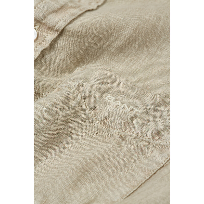 KOŠILE GANT REG GMNT DYED LINEN SS SHIRT žlutá M