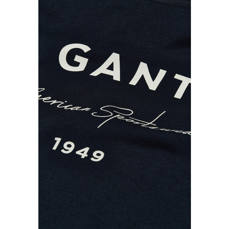 TRIČKO GANT LOGO SCRIPT PRINTED SS T-SHIRT černá M