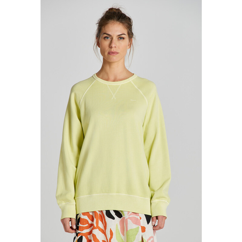 MIKINA GANT REL SUNFADED C-NECK SWEAT PASTEL LIME 90826189