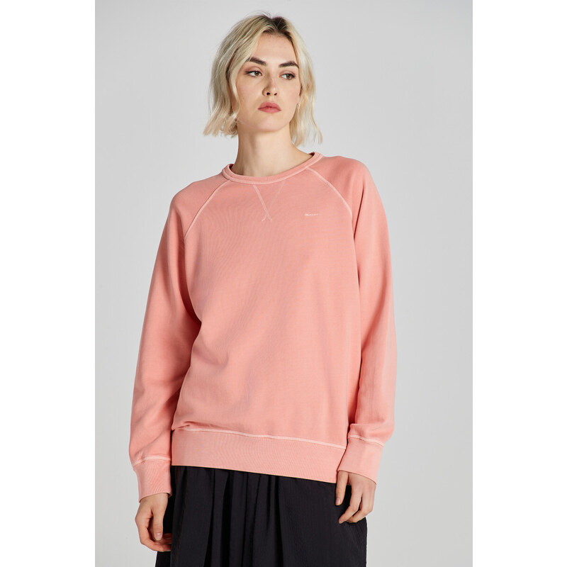 MIKINA GANT REL SUNFADED C-NECK SWEAT PEACHY PINK 90826190