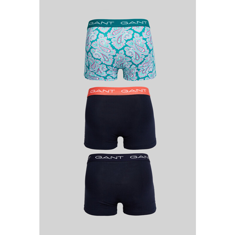 SPODNÍ PRÁDLO GANT PAISLEY PRINT TRUNK 3-PACK modrá S