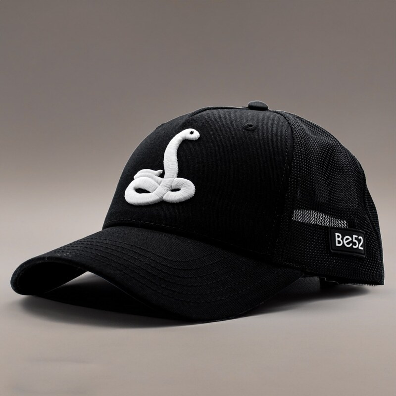 Be52 Snake kšiltovka premium black/white